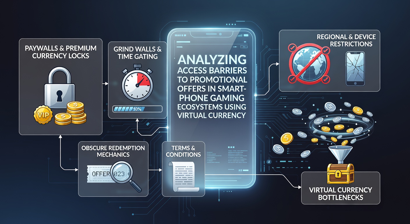 Infographic illustrating common access barriers such as verification, device compatibility, and regional restrictions in mobile gaming
