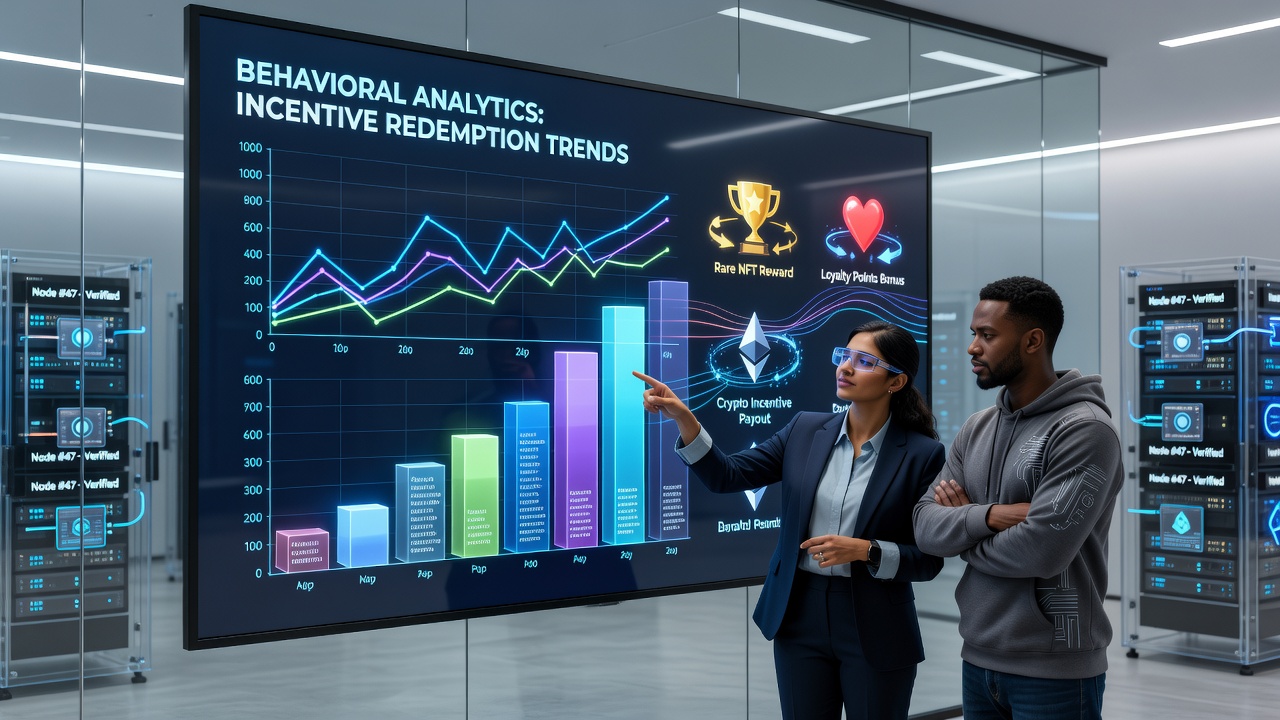 Data visualization charts displaying redemption trends and player behavior metrics over time