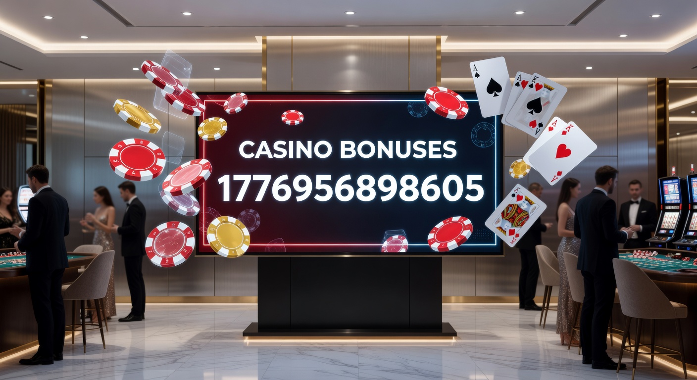 Dynamic illustration of casino reward chips stacking up against a backdrop of slot machines and jackpot symbols, capturing the excitement of promotional offers