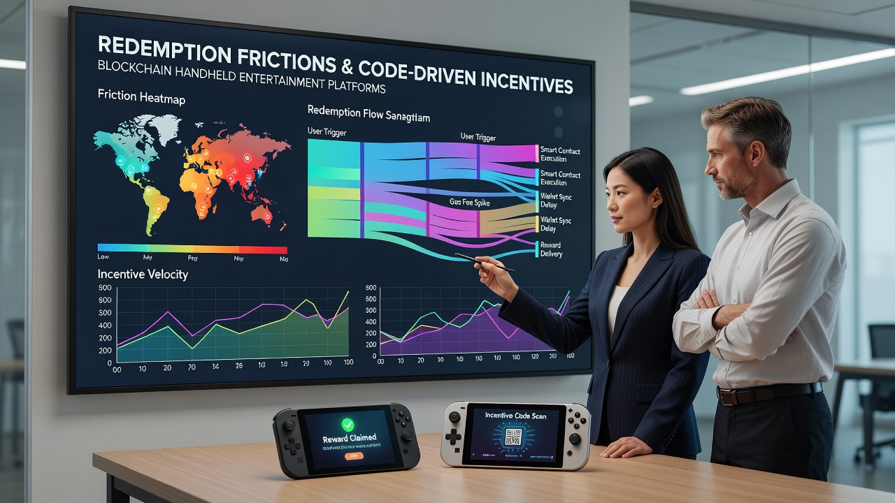 Mobile device displaying blockchain transaction logs and redemption error messages during incentive code processing
