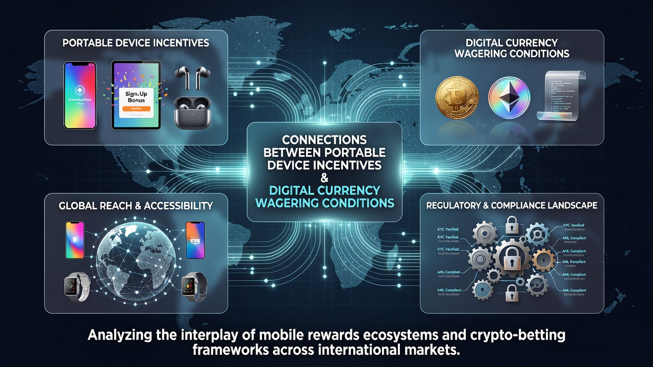 Global map highlighting mobile gaming trends and cryptocurrency wagering statistics across international platforms