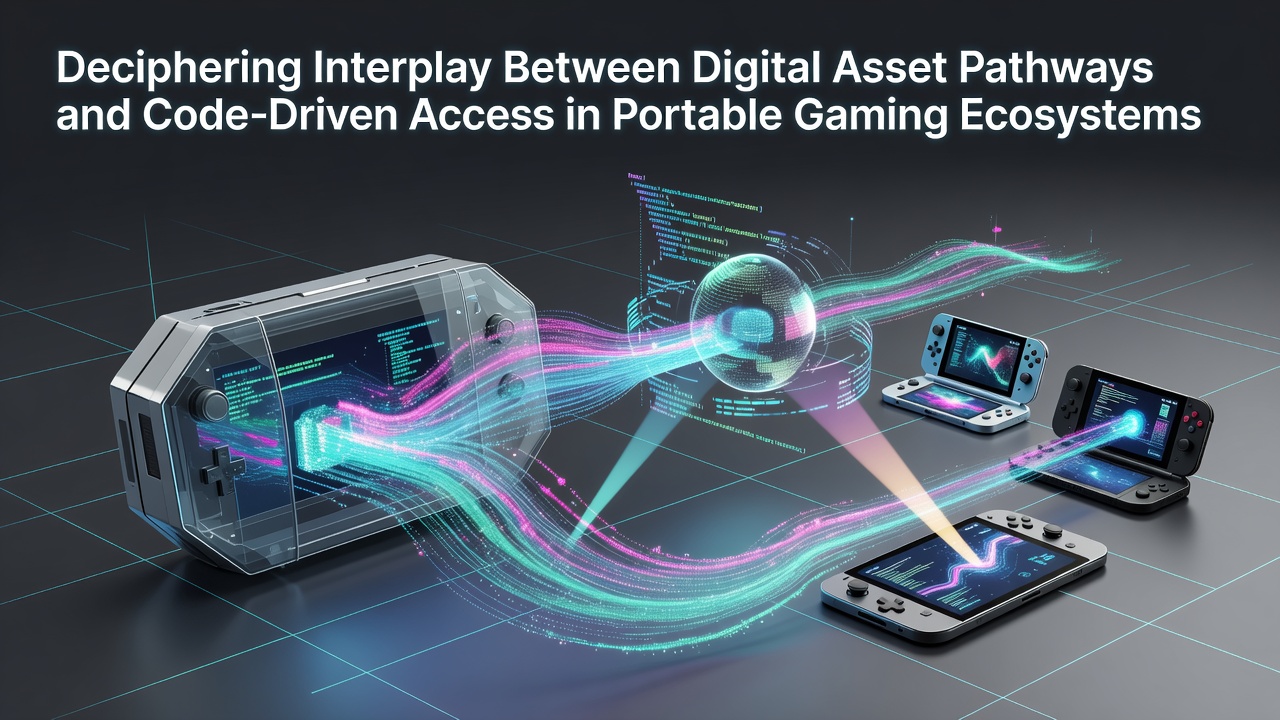 Digital asset pathways visualized through interconnected mobile gaming interfaces showing code access points and crypto transaction flows