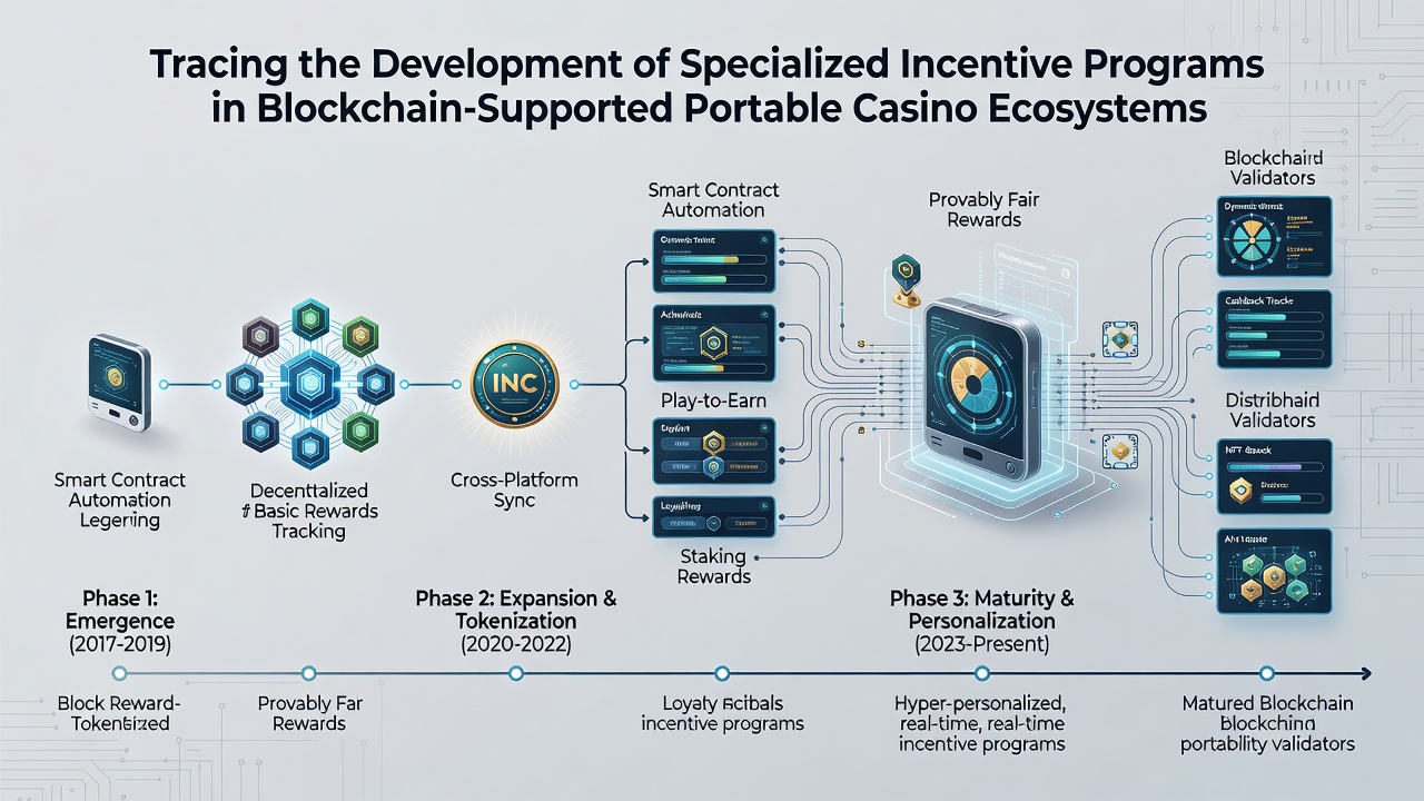Advanced blockchain portable casino dashboard displaying layered incentive tiers and crypto reward tracking